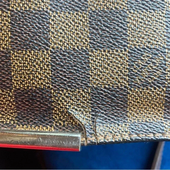 Authentic LOUIS VUITTON Damier Ebene Hoxton GM Shoulder Bag Brown (Made in USA) - Picture 15 of 16